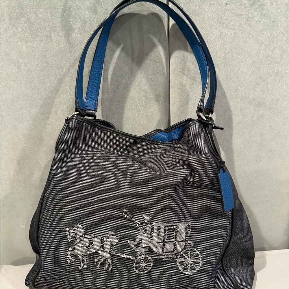 Coach Black and Blue Shoulder Bag